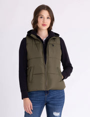 U.S. Polo Classic Puffer Vest with Zip Pockets, S -.