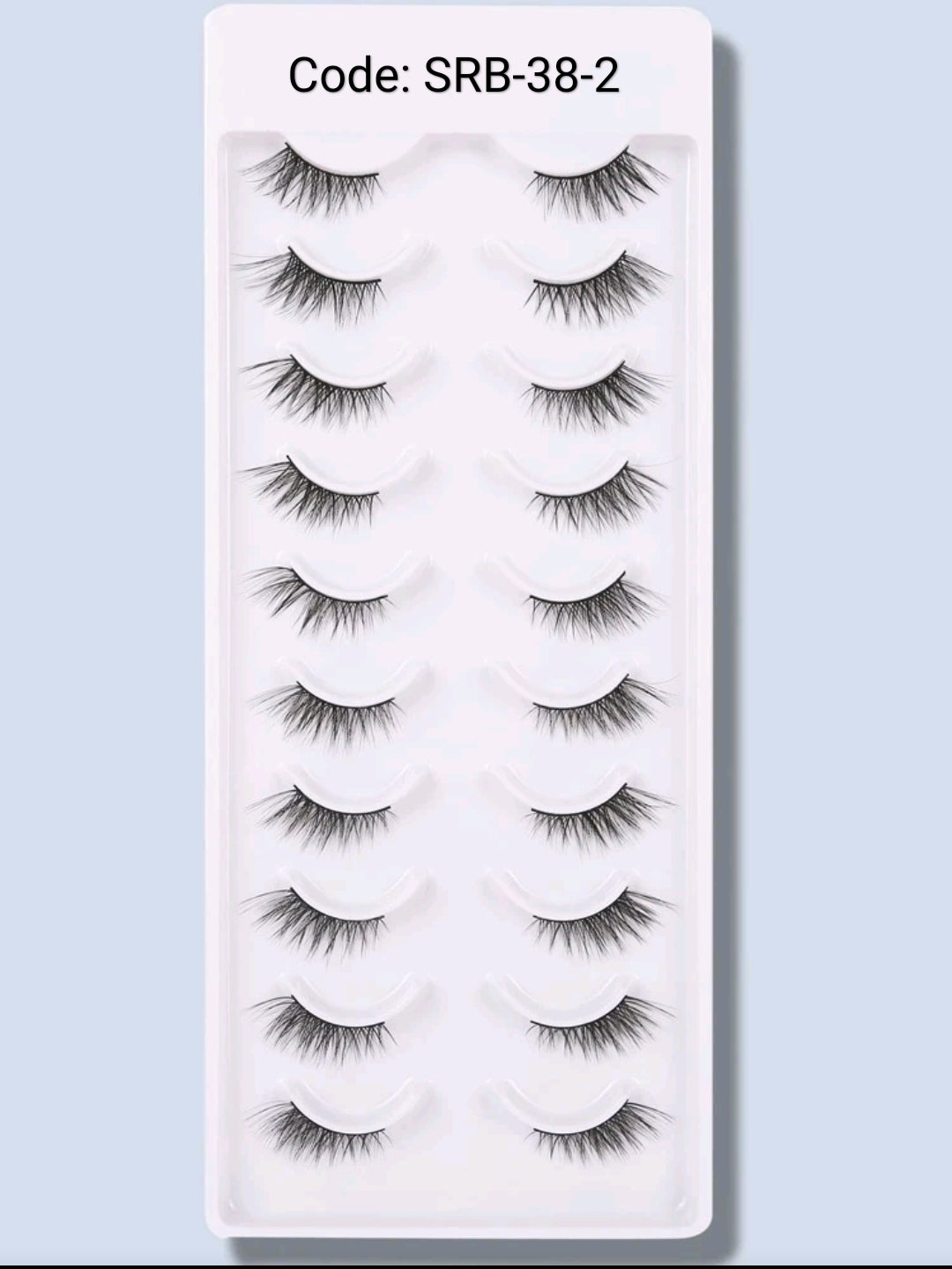 Shein 10pairs Cat Eye Half-Length Eyelashes, Lengthen Eye Tails And Enlarge Eyes, Code: SRB-38-2 -.