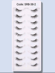 Shein 10pairs Cat Eye Half-Length Eyelashes, Lengthen Eye Tails And Enlarge Eyes, Code: SRB-38-2 -.