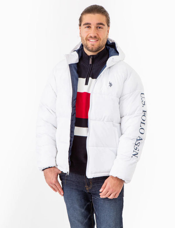 U.S. Polo USPA Quilted Puffer Jacket, M */
