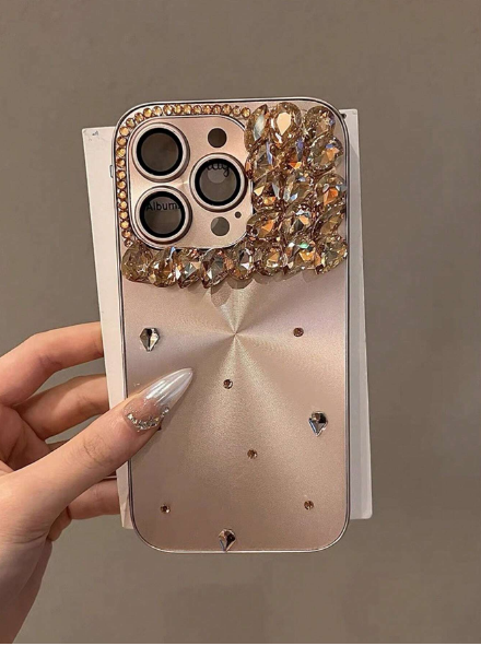 Rhinestone Handmade Inlaid Rhinestone PC Full Coverage Anti-Fall Phone Case>