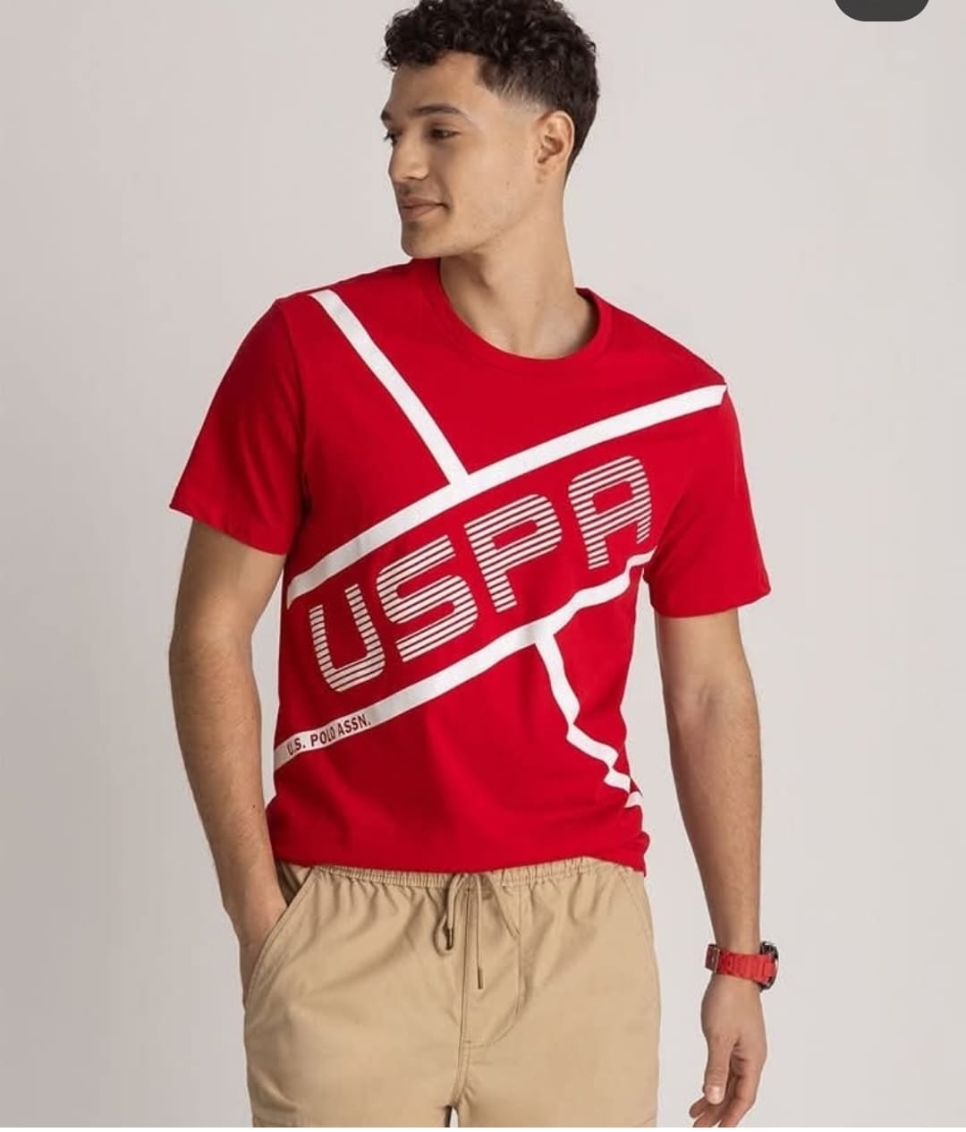 U.S. Polo Linear Graphic Jersey T-shirt, M