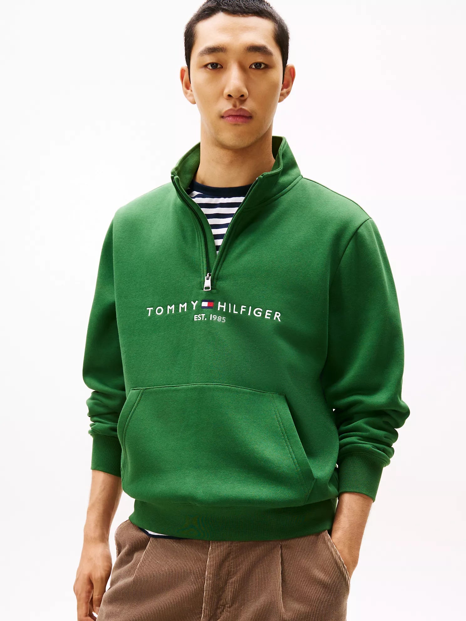 Tommy Logo Quarter-Zip Sweater, XXL -.
