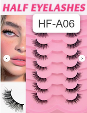 Shein 7 Pairs Full Strip Faux Mink False Eyelashes Code:HF-A06