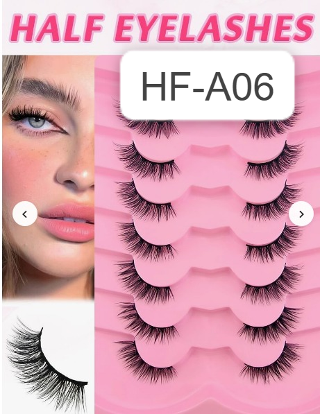 Shein 7 Pairs Full Strip Faux Mink False Eyelashes Code:HF-A06