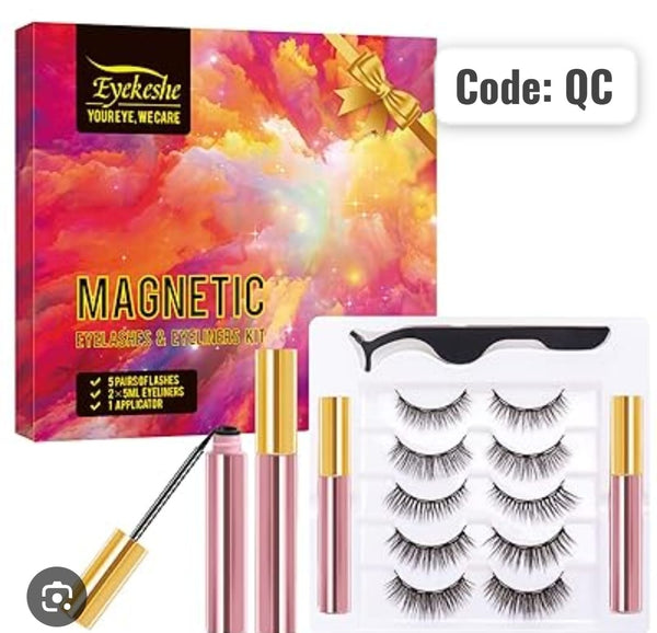 Shein Magnetic Eyelashes With Eyeliner (5 Pairs), Code: QC +