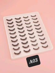 Shein 20Pairs Extra Long 3D Fake Eyelashes, A03 +
