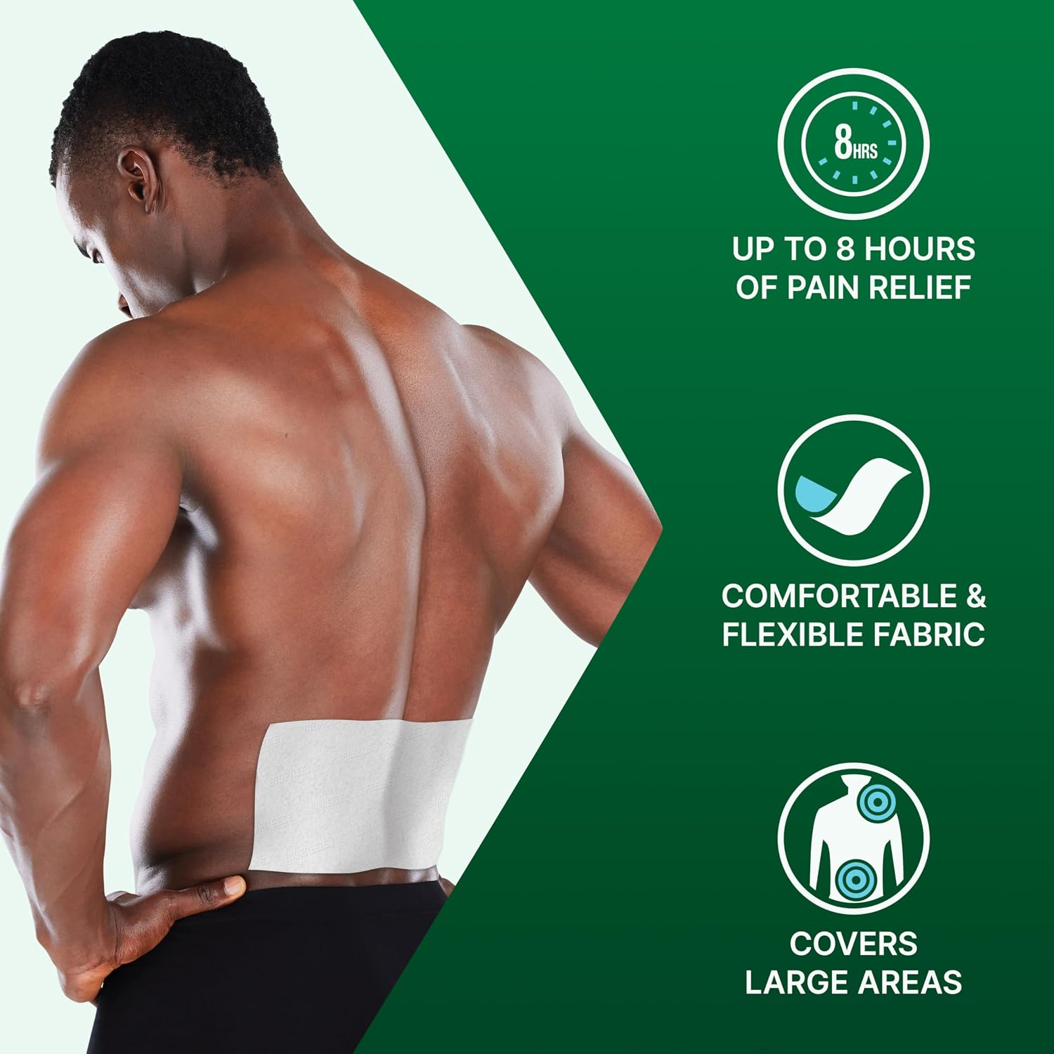 Biofreeze XL Menthol Pain Relieving Patches, 4 Patches 2 Sizes Up To 8 Hours