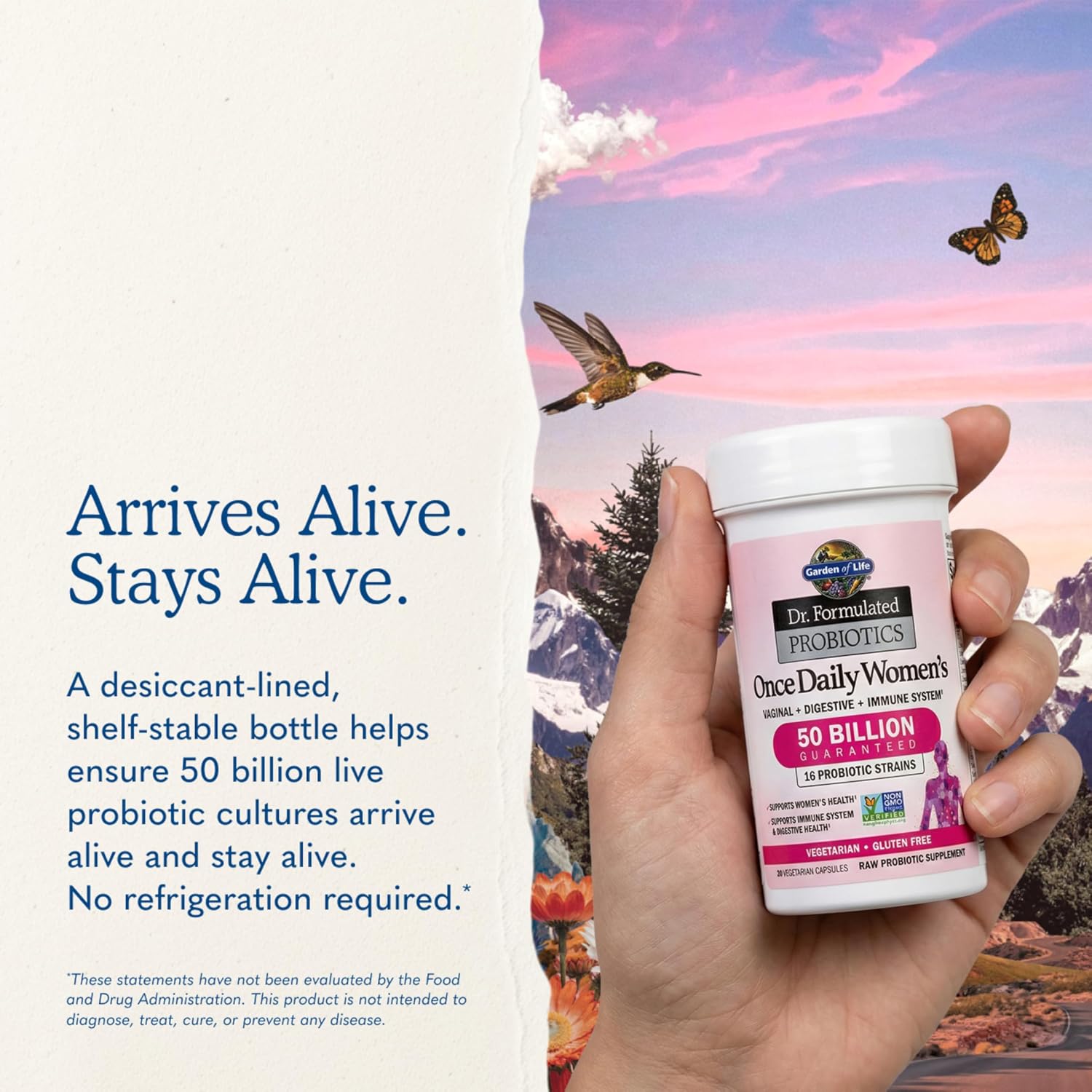 Garden of Life, Dr. Formulated Women's Probiotics Once Daily, 16 Strains, 50 Billion, 30 Capsules