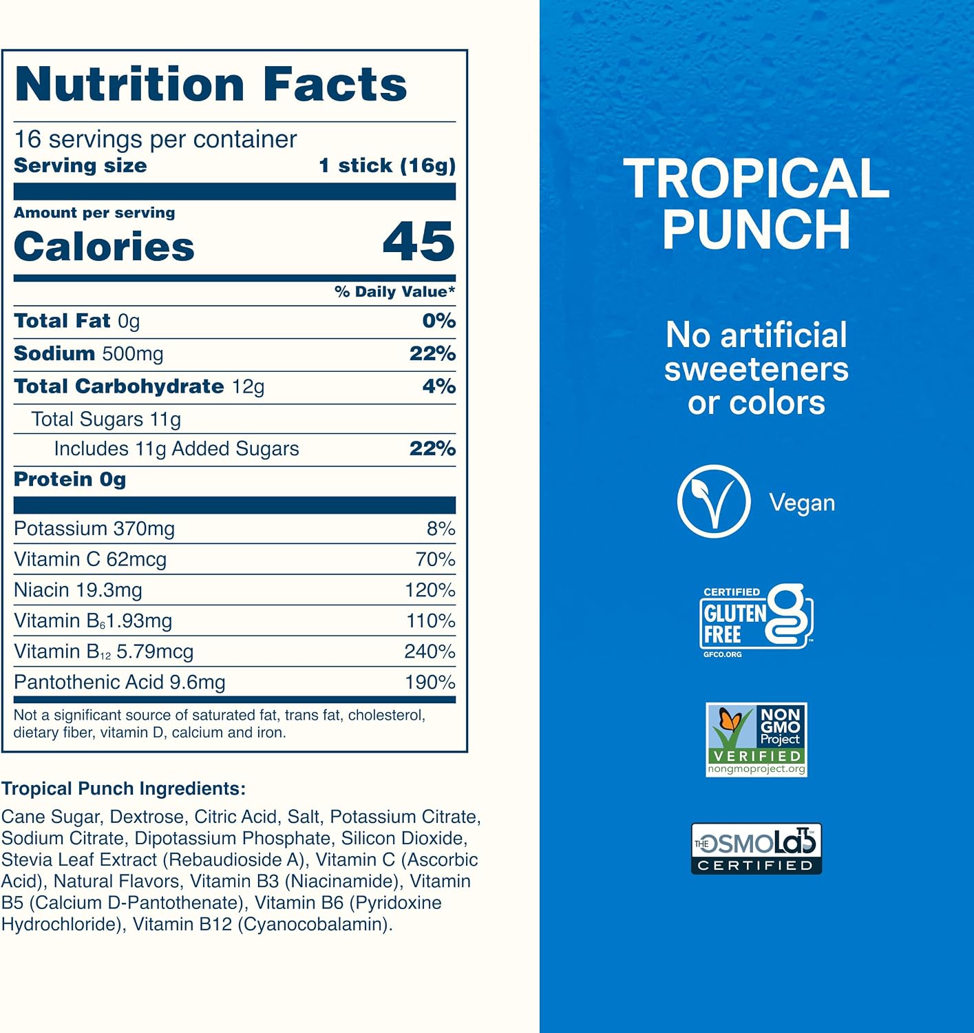 Liquid I.V.® Tropical Punch Hydration Multiplier® Powdered Electrolyte Drink Mix, 15 Count Packets