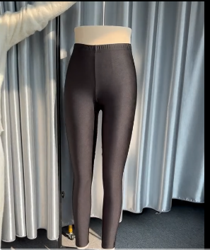 Shein Elastic Waist Shiny Tight Leggings, XL -.