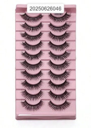 Shein 10Pairs 3D Faux Mink False Eyelashes Natural Messy Crisscross Eyelash, Code: 20250626046 +