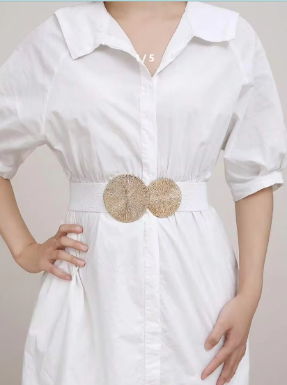 Shein Vintage Cute Elegant Sexy Street Party Business Elastic Waist Belt>