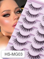 Shein 7pairs Natural D Curl Crossed False Eyelashes, Code: HS-MG03 +