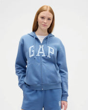 Gap Blue Zip Up Logo Hoodie, XL +