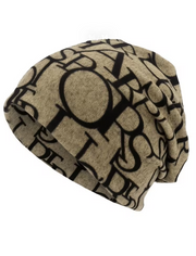 Shein 1pc Minimalist Casual Solid Color Letter Jacquard Warm Fabric Beanie Hat -.