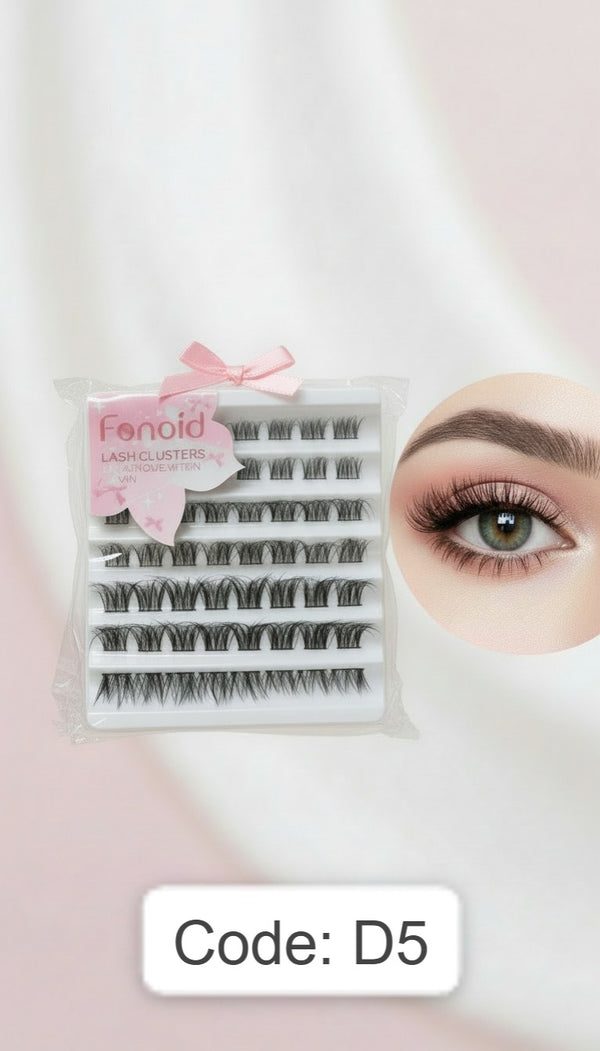 Shein High-Quality Individual Eyelash Clusters, Code: D5 +
