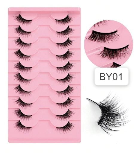 Shein 10 Pairs Of Half-Eye Foxy False Eyelashes, Code: BY01