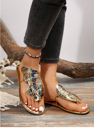Shein Flat Hollow Butterfly Slippers