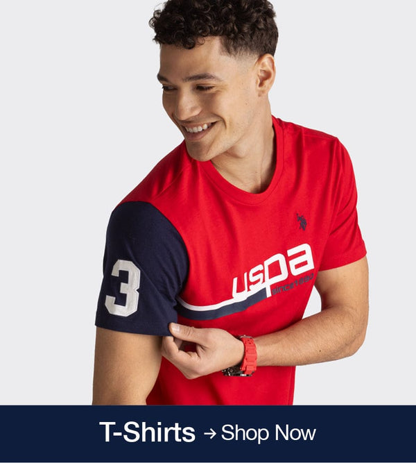 U.S. Polo Graphic Crew Neck T-shirt, L +