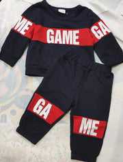 Shein Baby Boy Game Print 2pcs Set, 3-6M +