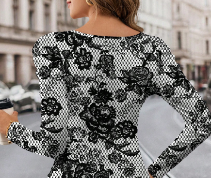 Shein Leopard Print Square Neck Gigot Sleeve Casual Minimalist Long Sleeve Top -.