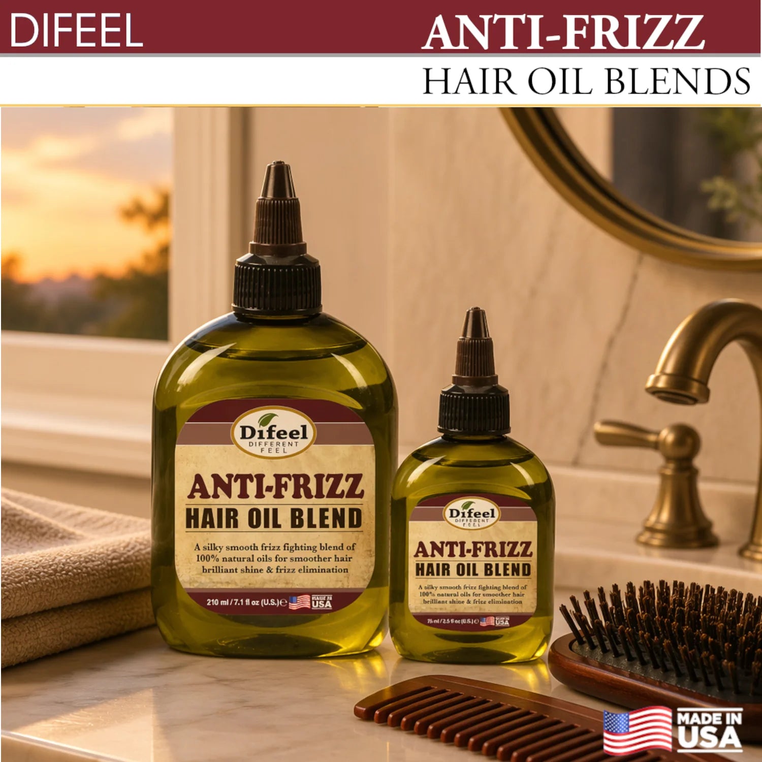 Difeel Anti-frizz Hair Oil Blend - 75ML