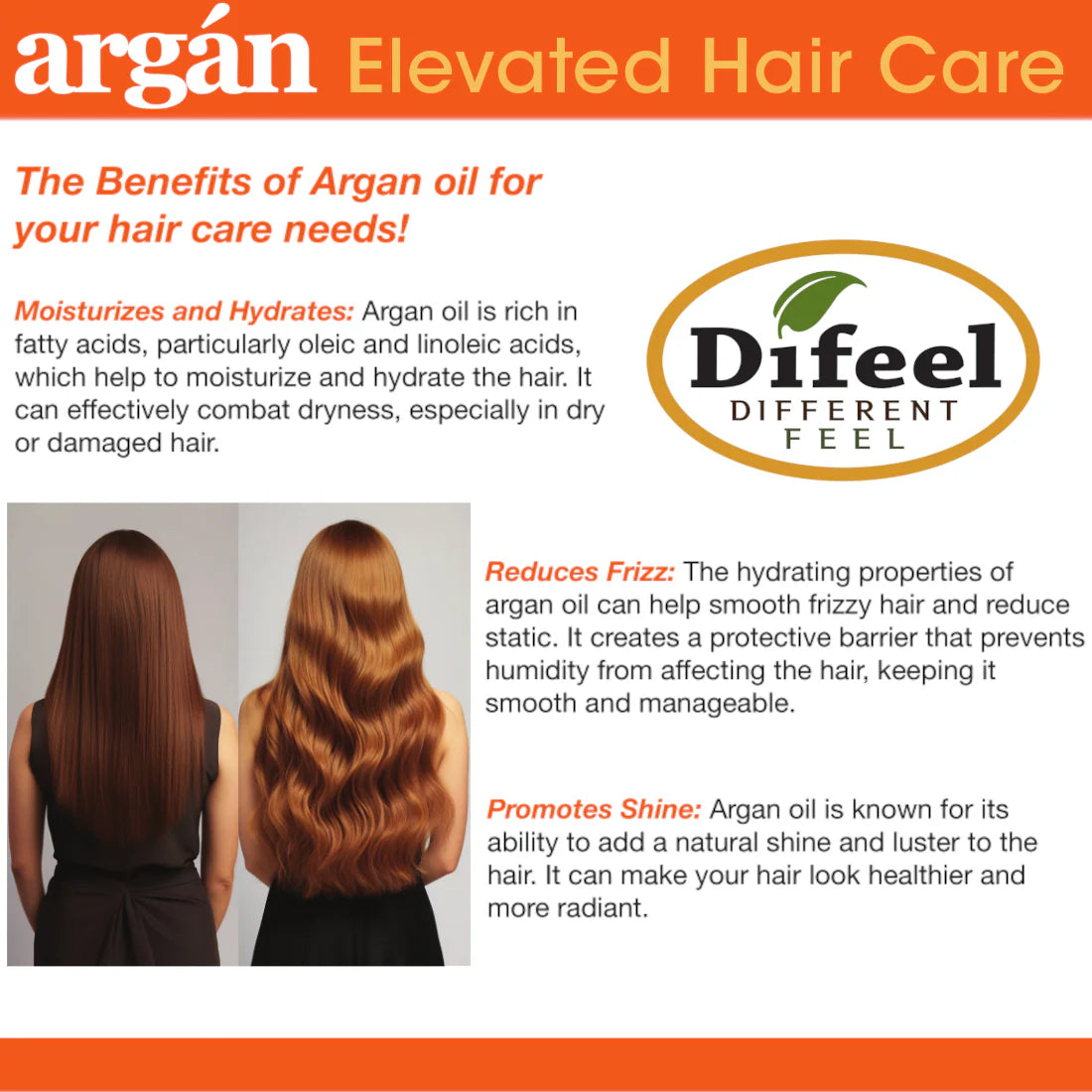 Difeel Elevated Argan Hydrating Premium Hair Oil  210ml