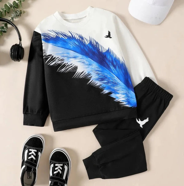 Pat Pat Blue Feather Tracksuit, 8-9T  +