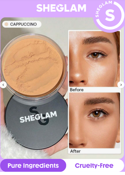 Sheglam Baked Glow Setting Powder- Cappuccino +