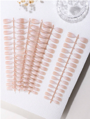 Shein 5pcs/Set Sweet Style Nail Art Strip In Milk White Gradient (150) +
