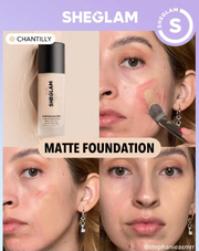 Sheglam Complexion Pro Long Lasting Breathable Matte Foundation- Chantilly -.