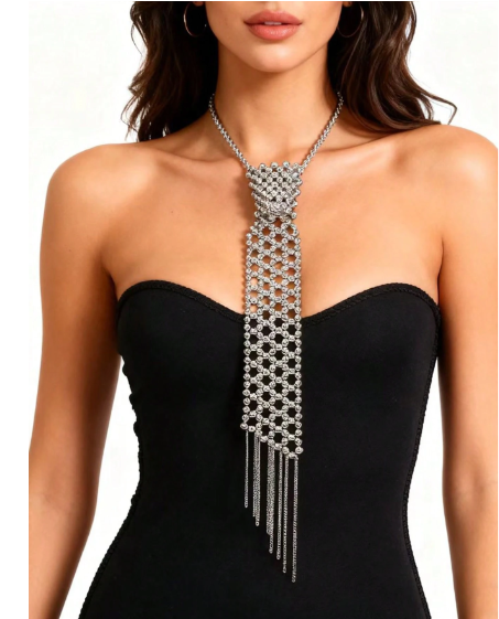 Shein 1pc Women's Vintage Handmade Crochet Pearl Hollow Detachable Collar >