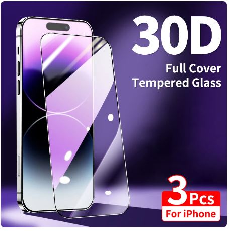 3PCS Full Cover Tempered Glass on For iphone 6s plus  +