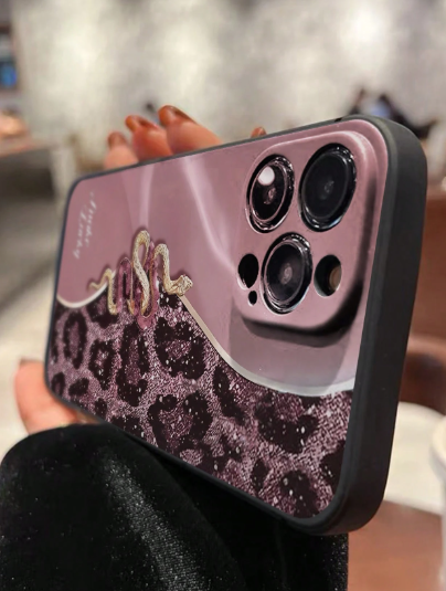 Cute Snake Skin And Leopard Print Painted For Iphone>