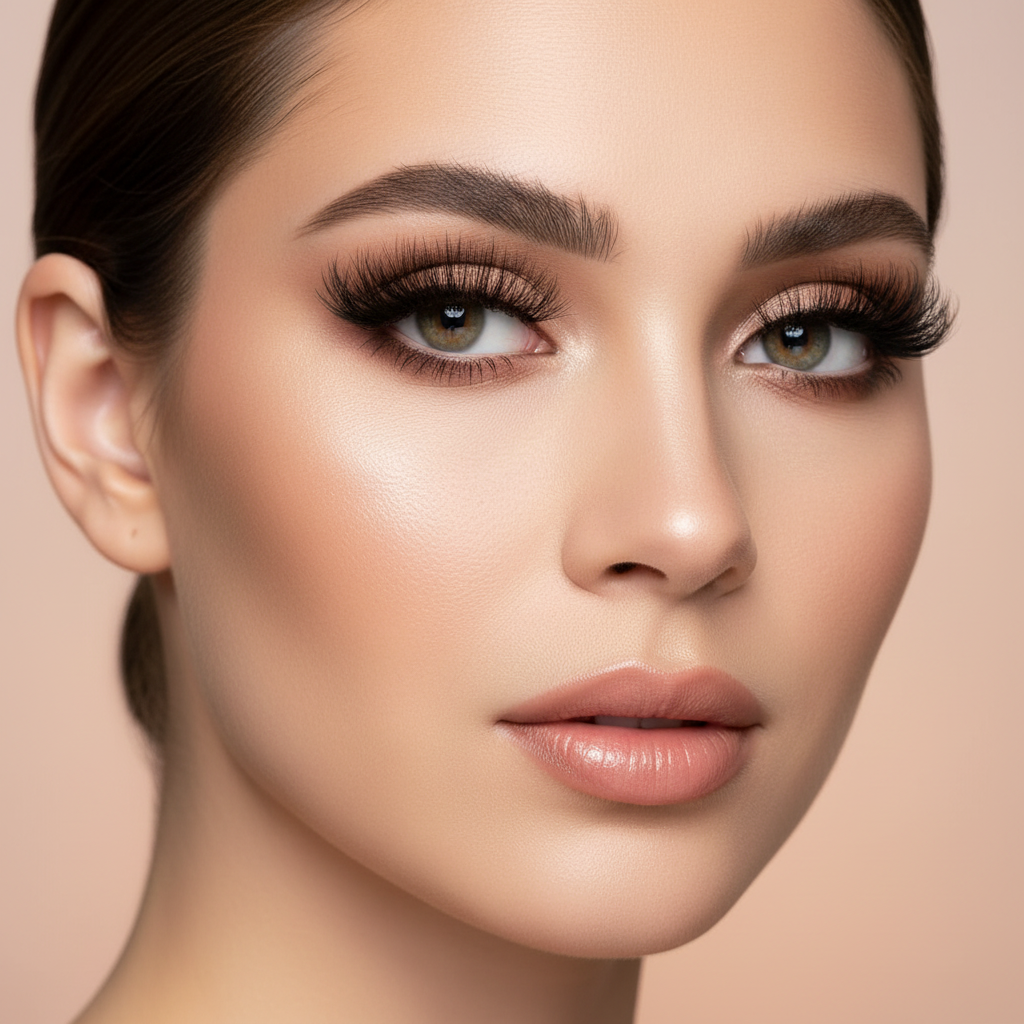 Shein 5 Pairs Magnetic Eyelashes Set Full Strip Natural Cilia False Eyeliner Dramatic Volume Thick Synthetic Eye Lashes, A006 +