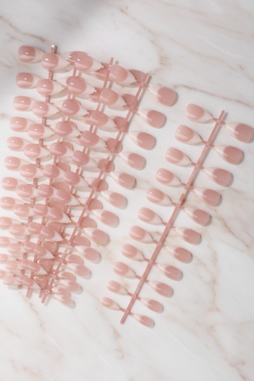 Shein 5Pcs/Set Milky White Gradient Nail Polish Strips, (96) +