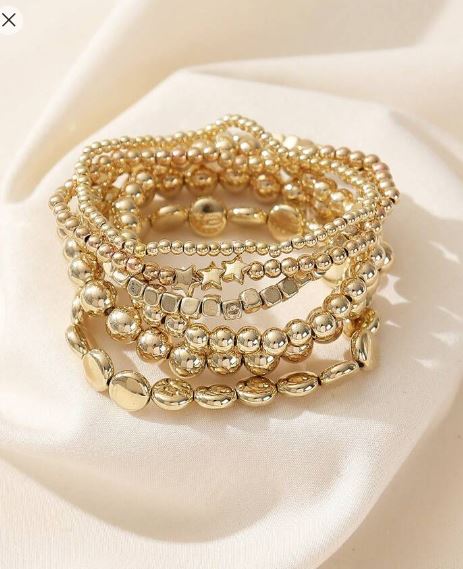 Shein 6pcs/Set Fashionable Minimalist Bracelet */