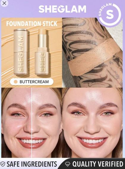 Sheglam Skin Magnet High Coverage Foundation Stick- Buttercream /