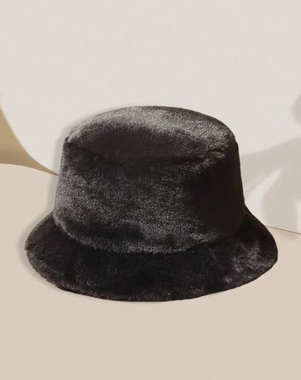Shein 1pc Unisex Casual & Warm Soft Fuzzy Bucket Hat -.