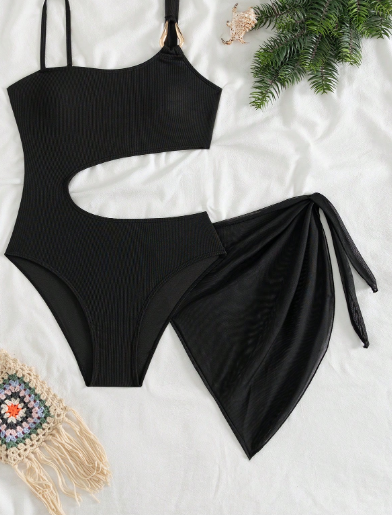 Shein SwimSuit Cover Up Skirt +