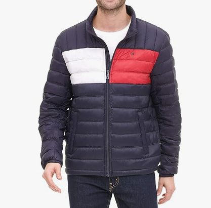 Tommy Men's Packable Down Puffer Jacket, S +