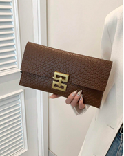 Shein Crocodile Pattern Vintage Women's Handbag -.