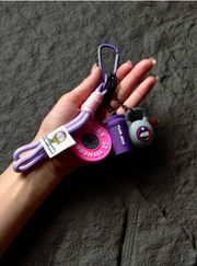 Shein Fitness Gym-Themed Keychain with Bottle & Weight Charms >