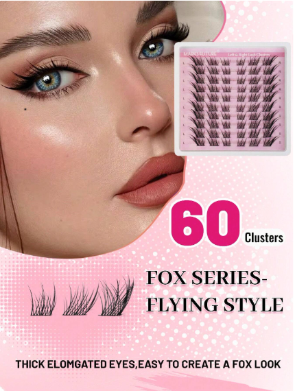 Shein 60pcs Natural Look False Eyelashes For DIY Eyelash Extension, Code: XY2025