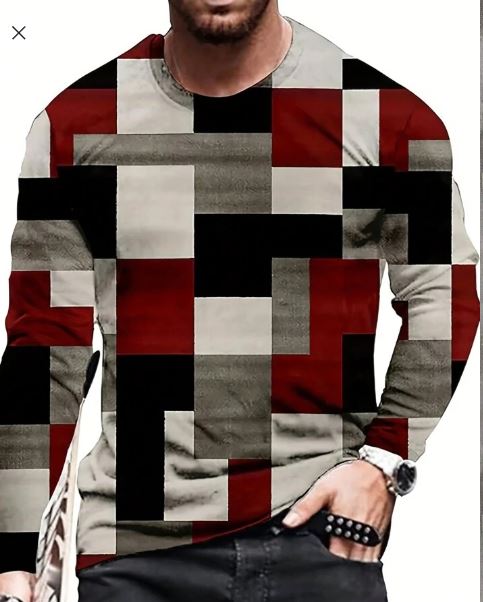 Shein LEGND Men's Color Block T-Shirt +