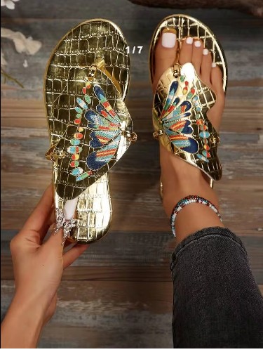Shein Flat Hollow Butterfly Slippers