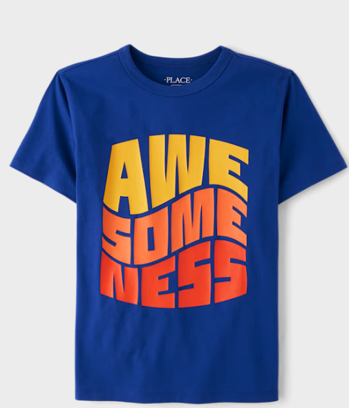 Ch. Place Boys Awesomeness Graphic Tee - blue, 14T +