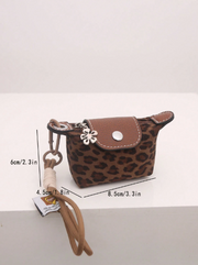 Shein Women's Fashion Minimalist Leopard Mini Coin Purse -.