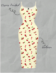 Shein Casual Minimalist Full-Length Cream Yellow Bodycon Camisole Dress, XL -.